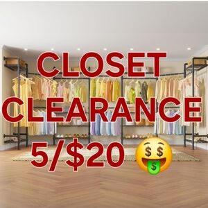 Closet Winter Clearance 5 For $20 -LIMITED TIME ONLY